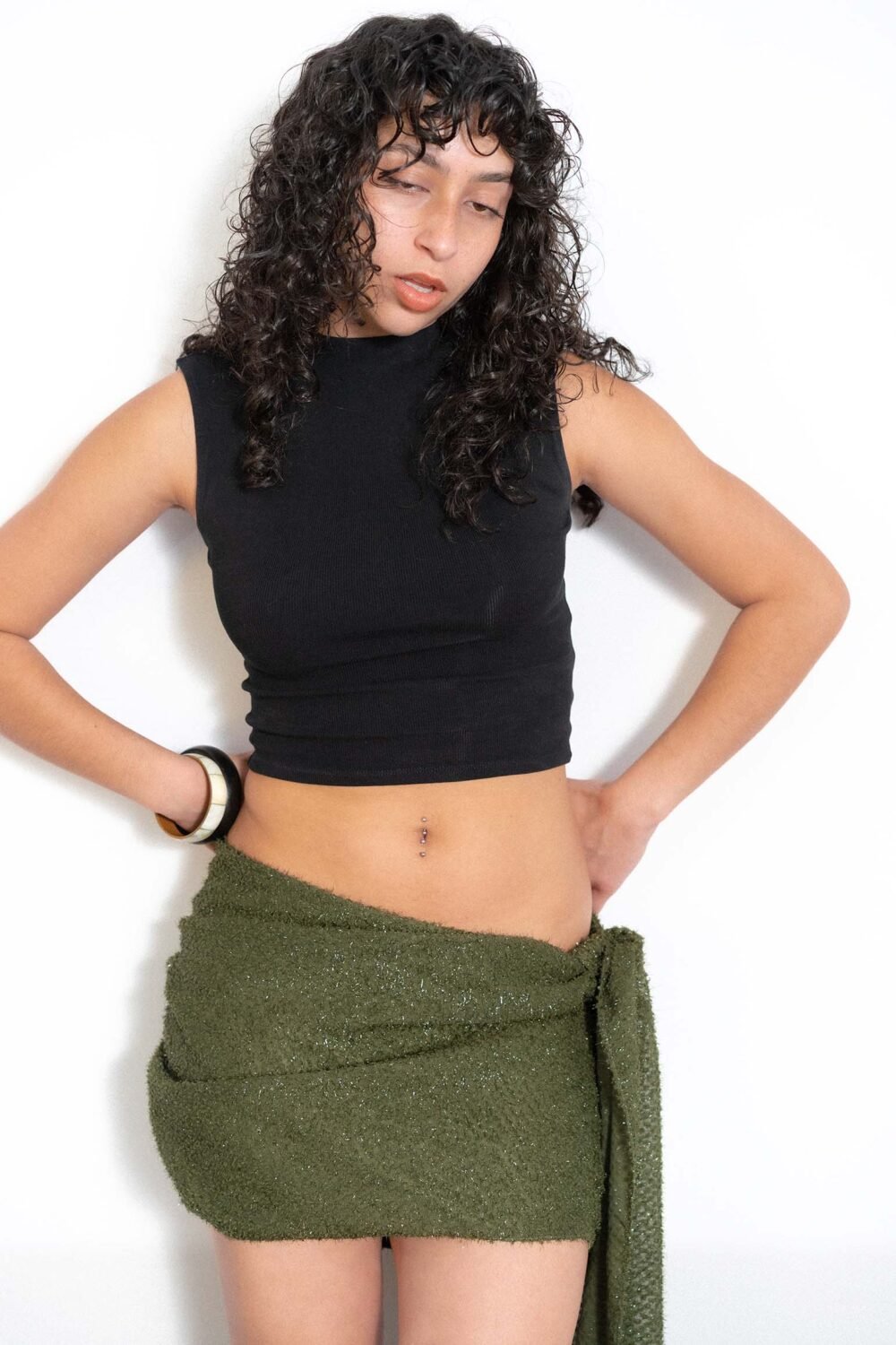 Draped Mini Skirt - Image 3