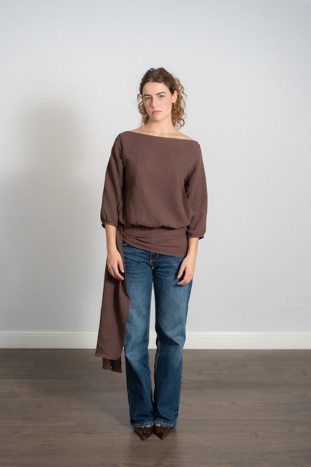 Open Back Tie Blouse - Image 2
