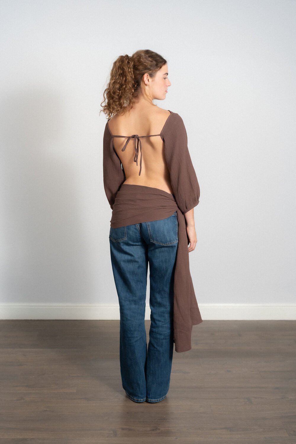 Open Back Tie Blouse - Image 6
