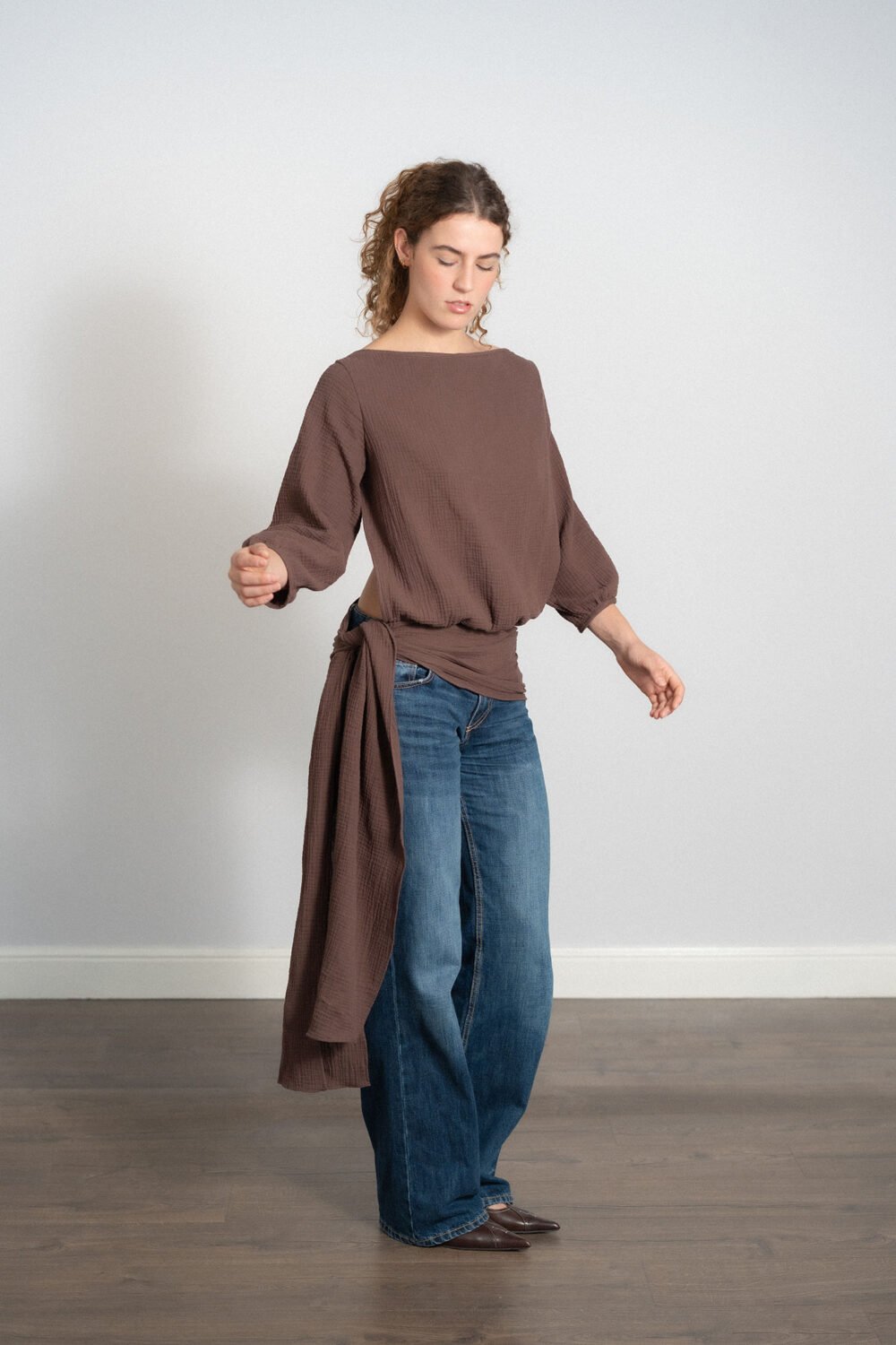Open Back Tie Blouse - Image 5