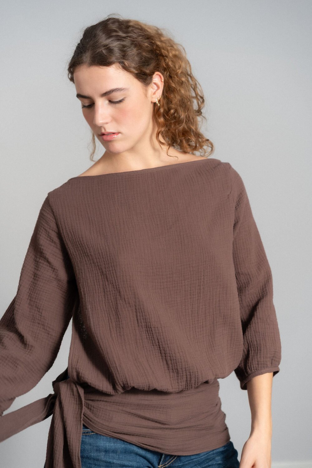 Open Back Tie Blouse - Image 4