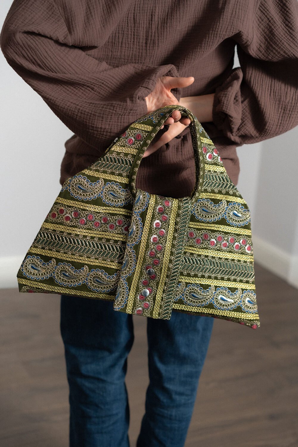 Embroidered Handbag - Image 6